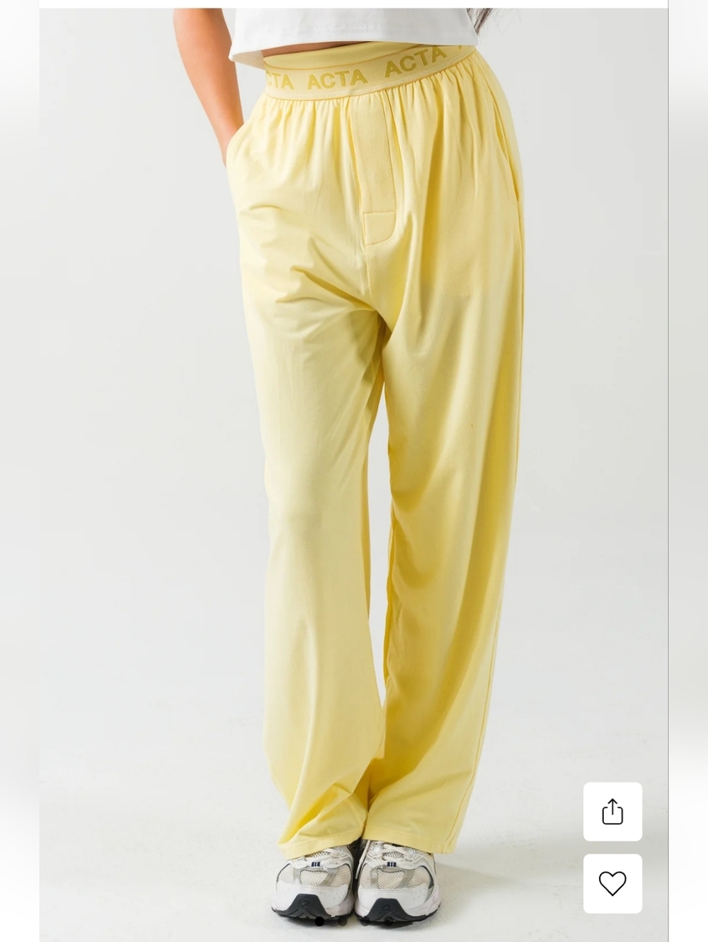 NWT ACTA Lemon Tide Boyfriend Pant Small
